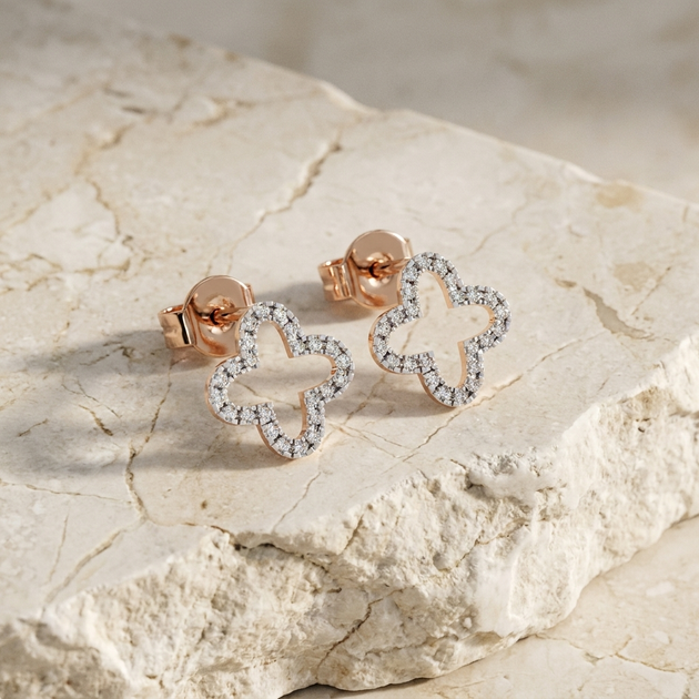 Petite Studs - diamond stud earrings - handmade in the Byron Bay Hinterland, Australia by Lucano