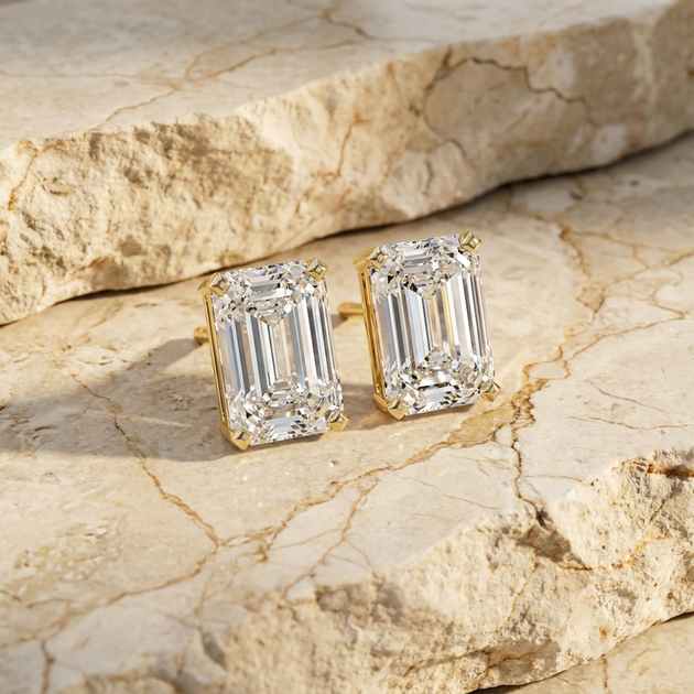 Celeste Studs - diamond stud earrings - handmade in the Byron Bay Hinterland, Australia by Lucano