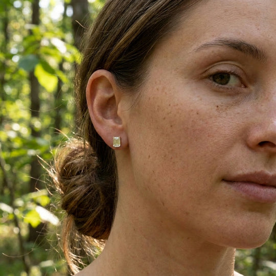 Celeste Studs - diamond stud earrings - handmade in the Byron Bay Hinterland, Australia by Lucano