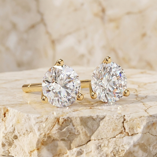 Nova Studs - diamond stud earrings - handmade in the Byron Bay Hinterland, Australia by Lucano