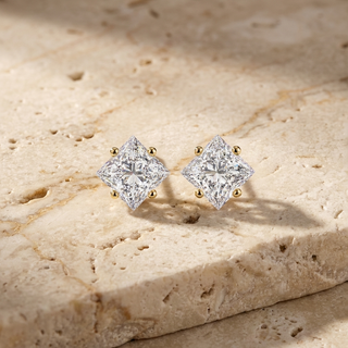 Stella Studs - diamond stud earrings - handmade in the Byron Bay Hinterland, Australia by Lucano