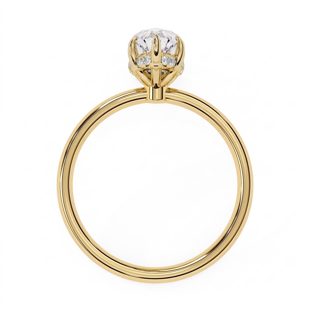 Ember Marquise Diamond Ring - marquise diamond engagement ring - three-quarter view - Lucano