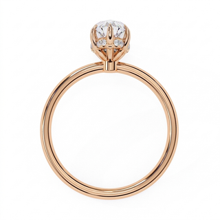 Ember Marquise Diamond Ring - marquise diamond engagement ring - top view - Lucano
