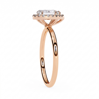 Halo Lumina Pear Solitaire - pear halo engagement ring - halo detail - Lucano