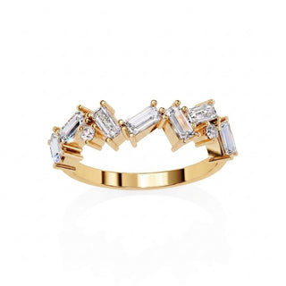 Tessera Baguette Cluster Ring - baguette diamond cluster ring - front view - Lucano