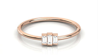 Tre Baguette Ring - baguette diamond ring - detail close-up - Lucano
