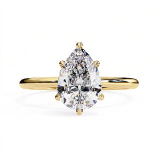 Ember Pear Ring - pear cut diamond engagement ring - front view - Lucano