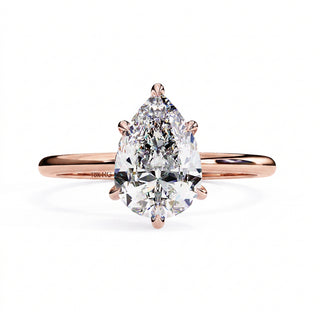 Ember Pear Ring - pear cut diamond engagement ring - detail close-up - Lucano