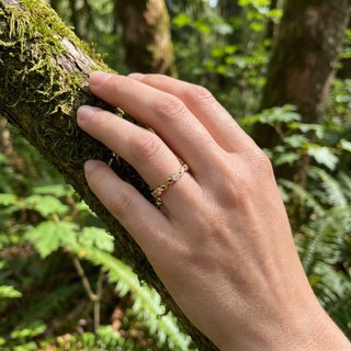 Bound Ring - diamond wedding band - on hand - Lucano
