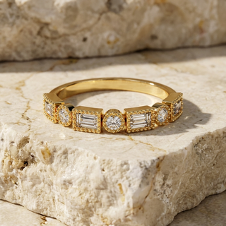 Brio Ring - diamond eternity ring - front view - Lucano
