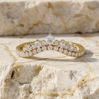 Tiara Ring - diamond eternity ring - front view - Lucano