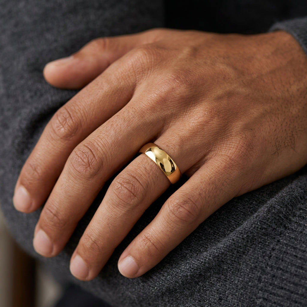 Fede Classica Larga - 5.5mm classic wedding band - on hand - Lucano
