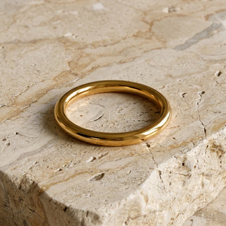 Fede Classica - 3.2mm classic wedding band - front view - Lucano