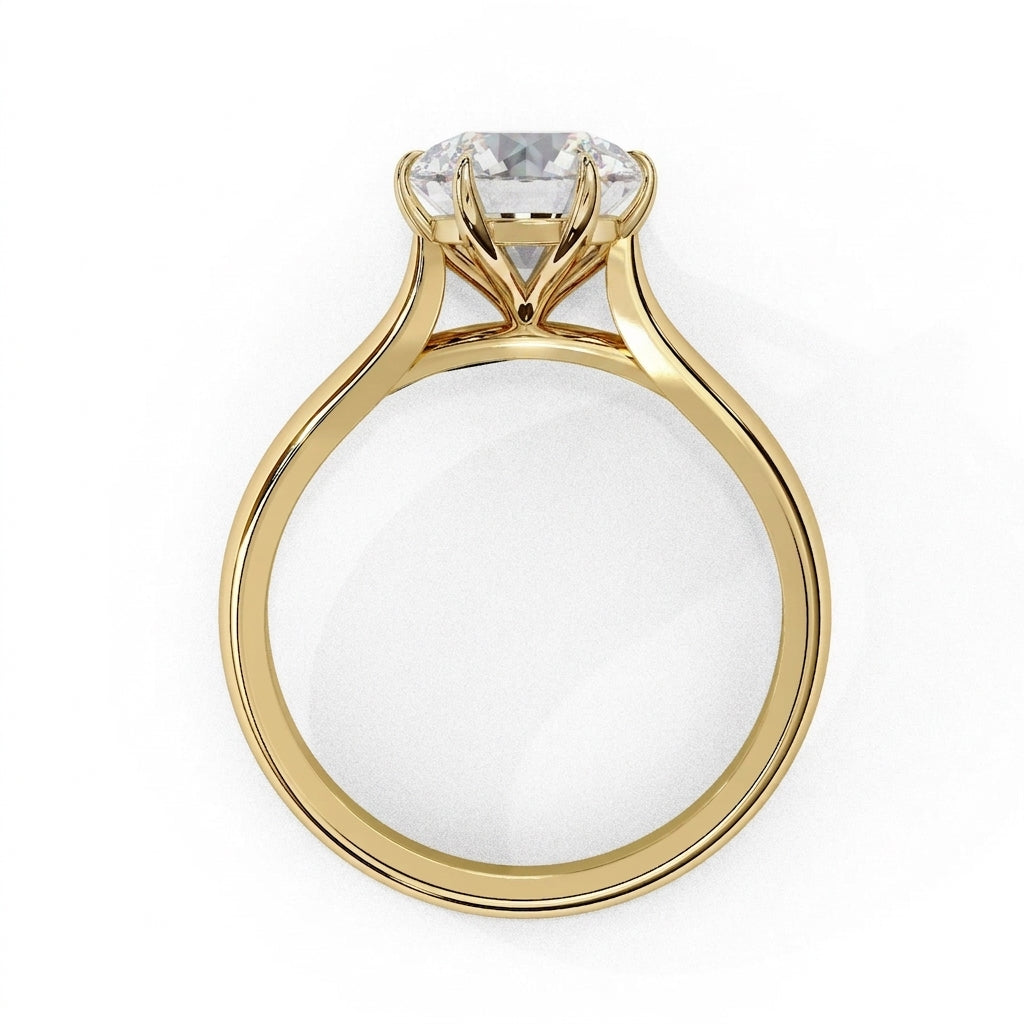 Helios Round Solitaire - engagement ring - handmade in the Byron Bay Hinterland, Australia by Lucano