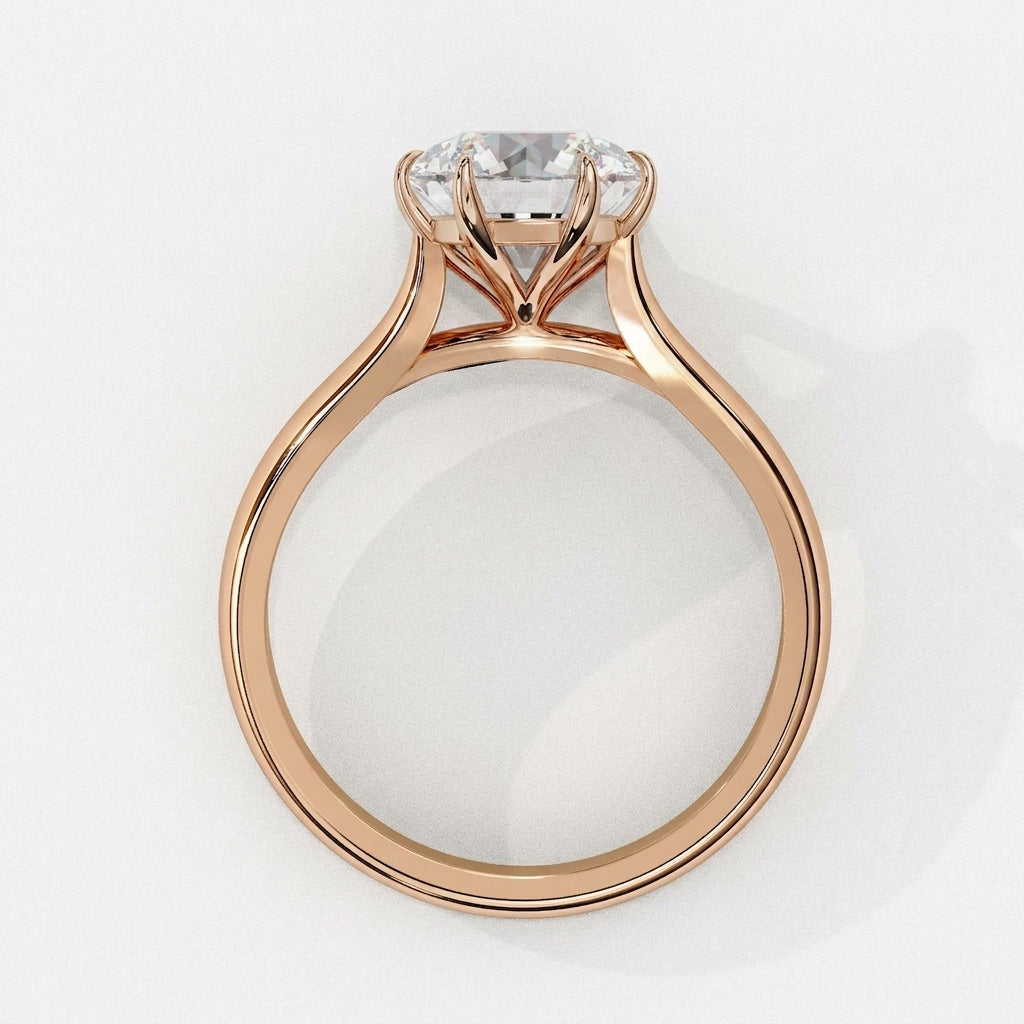 Helios Round Solitaire - engagement ring - handmade in the Byron Bay Hinterland, Australia by Lucano