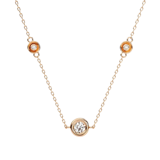 Stelle Trio Bezel Necklace - bezel-set diamond necklace - clasp detail - hand-made in Byron Bay Hinterland, Australia by Lucano Fine Jewellery