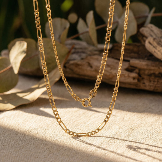 Capezzina Chain - Italian mariner-link gold chain, handcrafted by Lucano