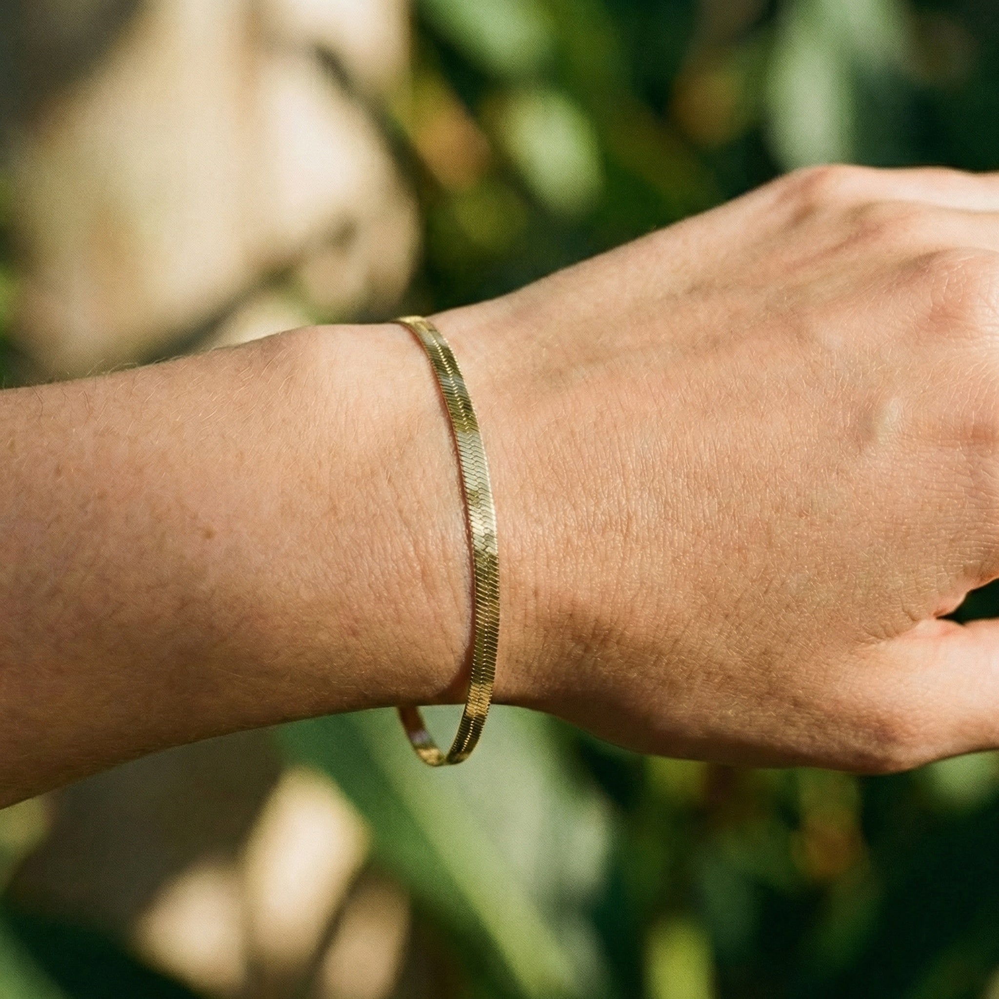 Piatto Bracelet - 18ct Italian snake-link gold bracelet, handcrafted by Lucano