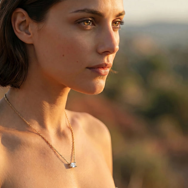 Imperia Radiant Pendant - diamond pendant necklace - hand-made in Byron Bay Hinterland, Australia by Lucano Fine Jewellery