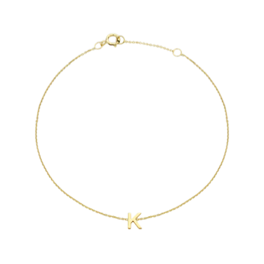 Letterina Bracelet - 9ct gold initial bracelet - hand-made in Byron Bay Hinterland, Australia by Lucano Fine Jewellery