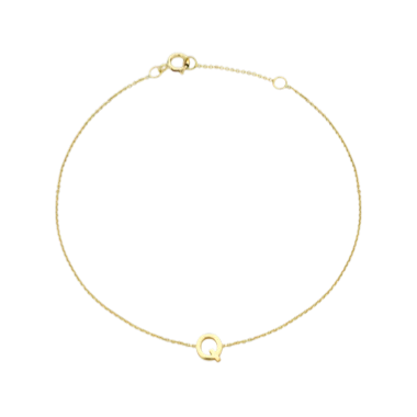 Letterina Bracelet - 9ct gold initial bracelet - hand-made in Byron Bay Hinterland, Australia by Lucano Fine Jewellery