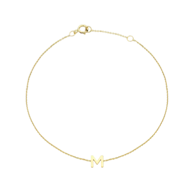 Letterina Bracelet - 9ct gold initial bracelet - hand-made in Byron Bay Hinterland, Australia by Lucano Fine Jewellery