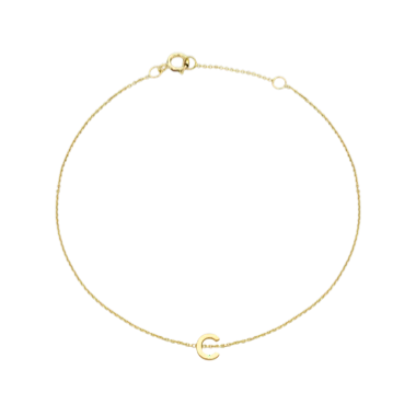 Letterina Bracelet - 9ct gold initial bracelet - hand-made in Byron Bay Hinterland, Australia by Lucano Fine Jewellery