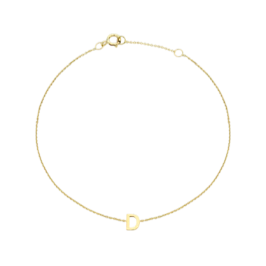Letterina Bracelet - 9ct gold initial bracelet - hand-made in Byron Bay Hinterland, Australia by Lucano Fine Jewellery