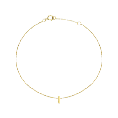 Letterina Bracelet - 9ct gold initial bracelet - hand-made in Byron Bay Hinterland, Australia by Lucano Fine Jewellery