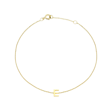 Letterina Bracelet - 9ct gold initial bracelet - hand-made in Byron Bay Hinterland, Australia by Lucano Fine Jewellery