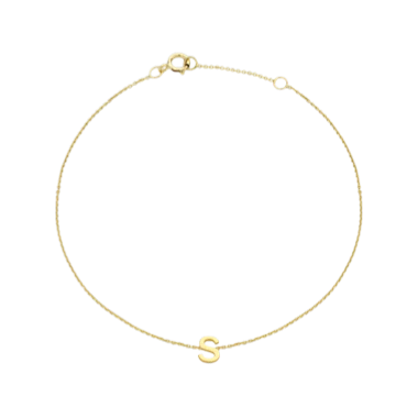 Letterina Bracelet - 9ct gold initial bracelet - hand-made in Byron Bay Hinterland, Australia by Lucano Fine Jewellery