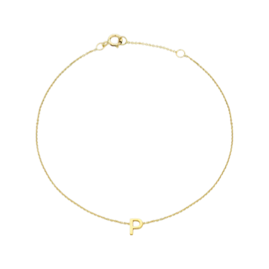 Letterina Bracelet - 9ct gold initial bracelet - hand-made in Byron Bay Hinterland, Australia by Lucano Fine Jewellery