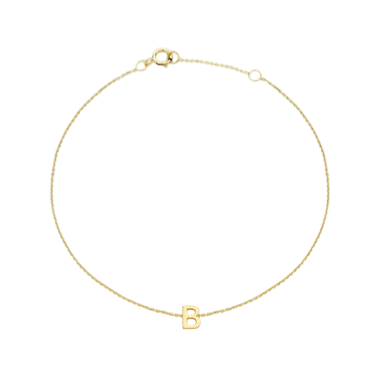 Letterina Bracelet - 9ct gold initial bracelet - hand-made in Byron Bay Hinterland, Australia by Lucano Fine Jewellery