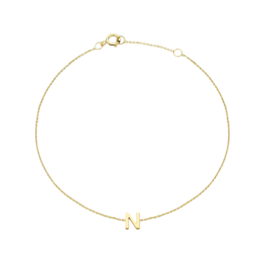 Letterina Bracelet - 9ct gold initial bracelet - hand-made in Byron Bay Hinterland, Australia by Lucano Fine Jewellery